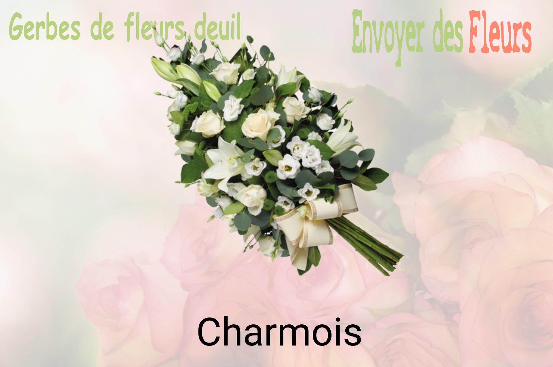 Gerbe de fleurs de deuil livrée à Charmois